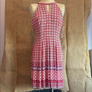 NWT Wisp Colorful Pleated Halter Sundress 10